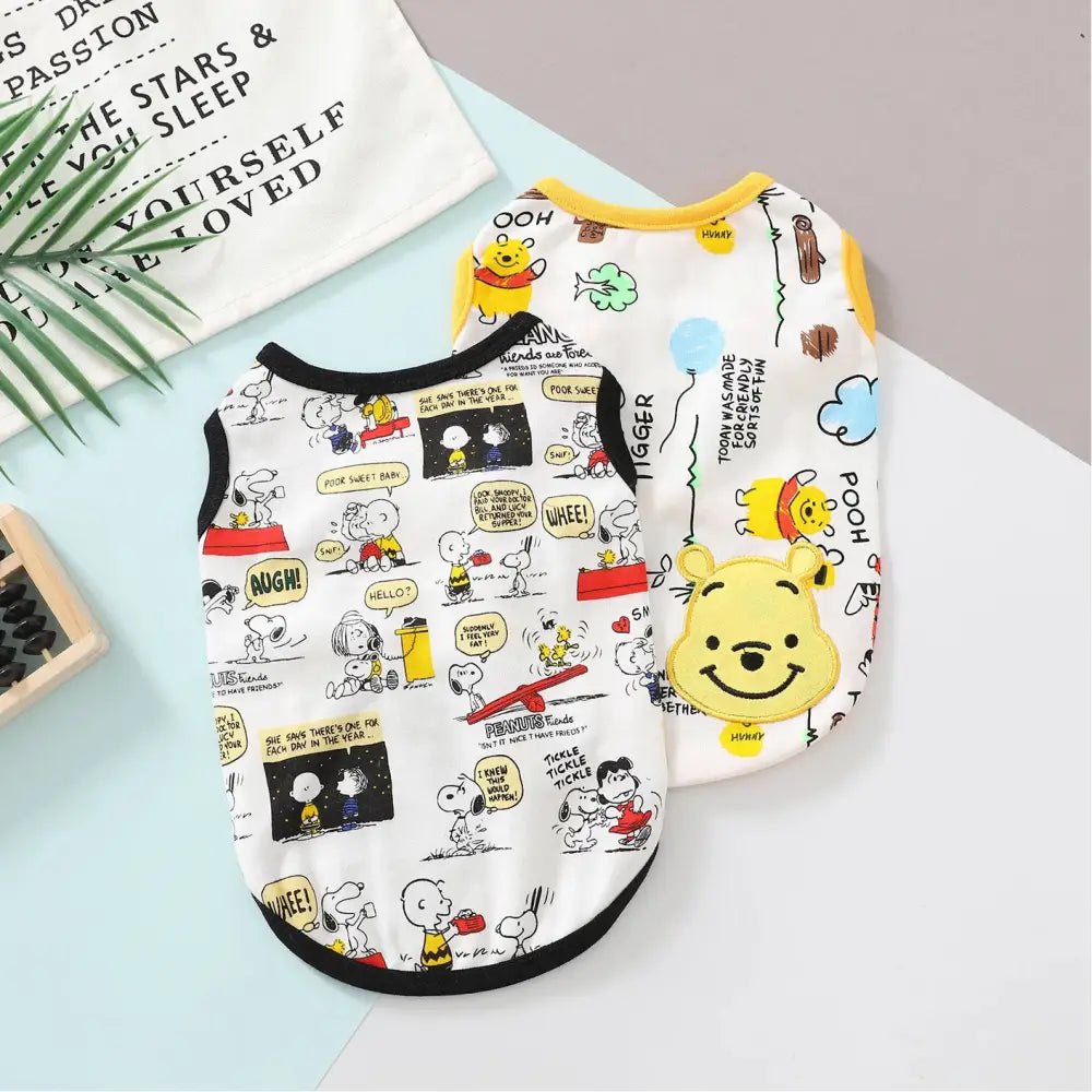 ペットの服 ペットの服 犬の服 ファッション ドッグウェア おしゃれ いぬ 服 小型犬 プリント カートゥーン ペット用 ベスト ID4268 ペット用品＞ウェア