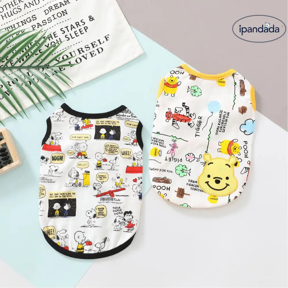 ペットの服 ペットの服 犬の服 ファッション ドッグウェア おしゃれ いぬ 服 小型犬 プリント カートゥーン ペット用 ベスト ID4268 ペット用品＞ウェア