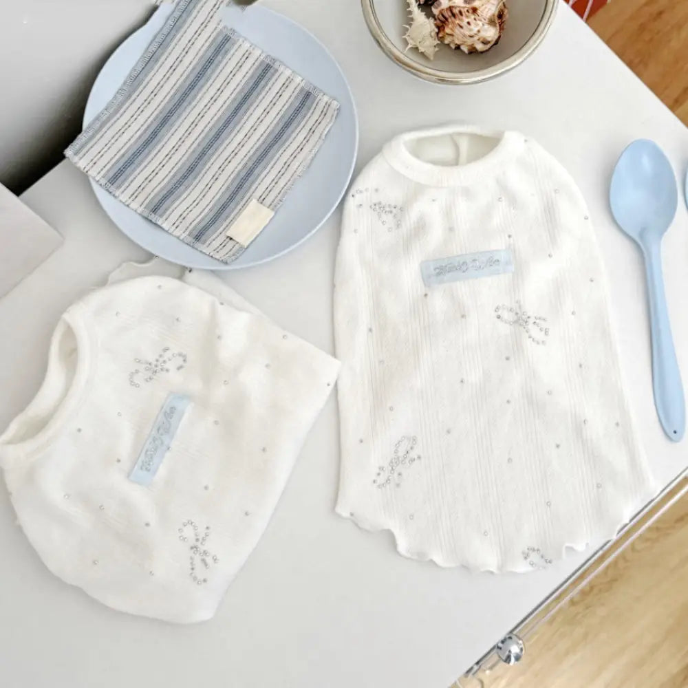 ペットオーナー マッチング ルームウェア キラキラ 蝶ネクタイ 韓国風 パジャマ 3点セット 外出可 パッド付き 親子コーデ おそろい ホームウェア デコレーション ゴージャス おしゃれ ペットウェア オーナーウェア 着心地 快適 春夏