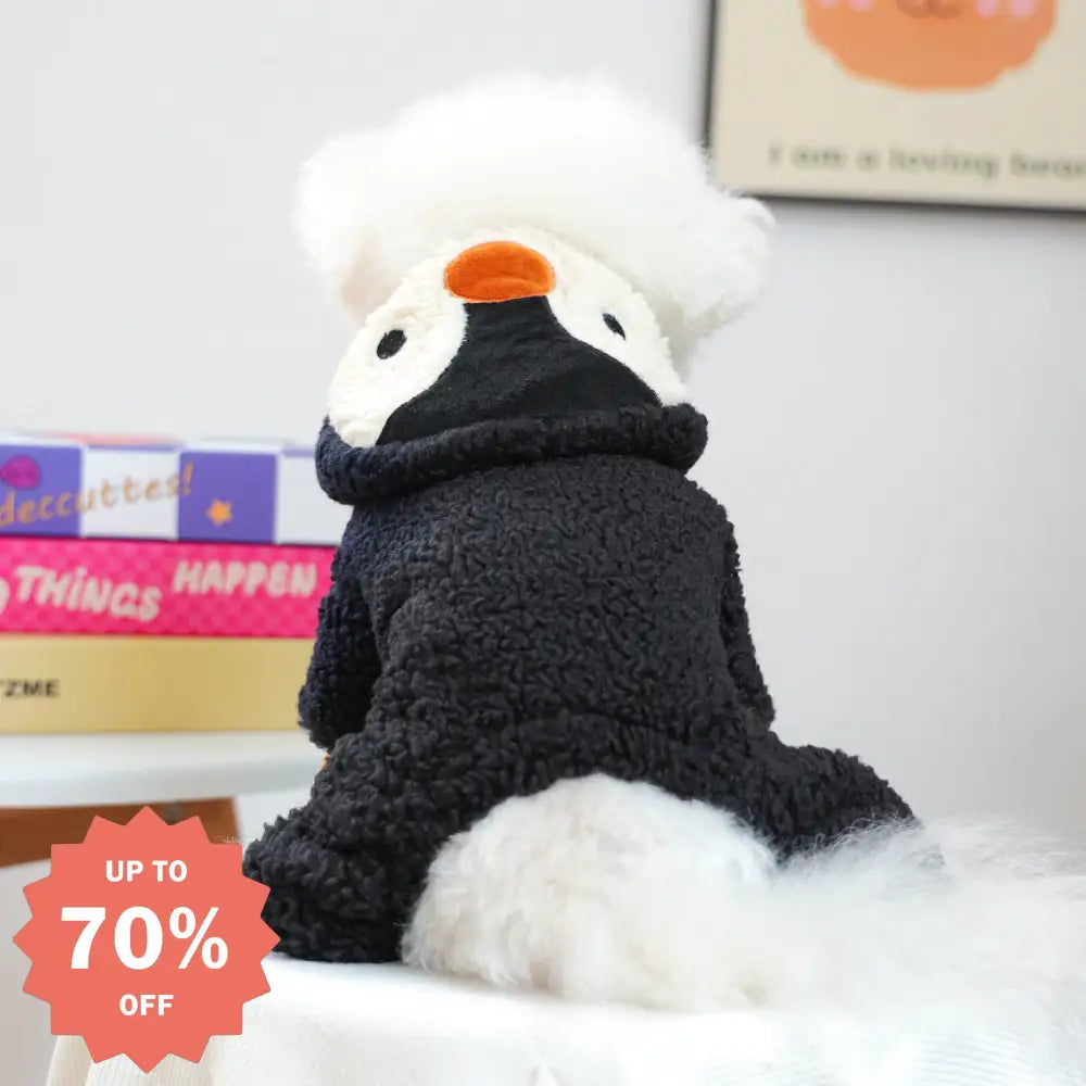 ペットウェア 秋冬 新作 小型犬 子犬 ハッピードッグ 猫用 保温 快適 ペンギン コスチューム ID3122