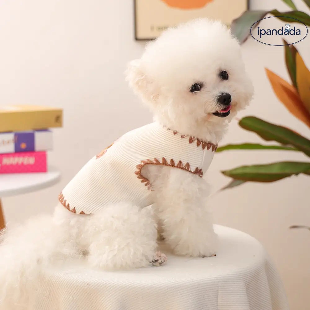 ペットウェア 秋冬 新作 小型犬 キャット 保温 快適 新しい アイスクリームベア ベスト ID3519