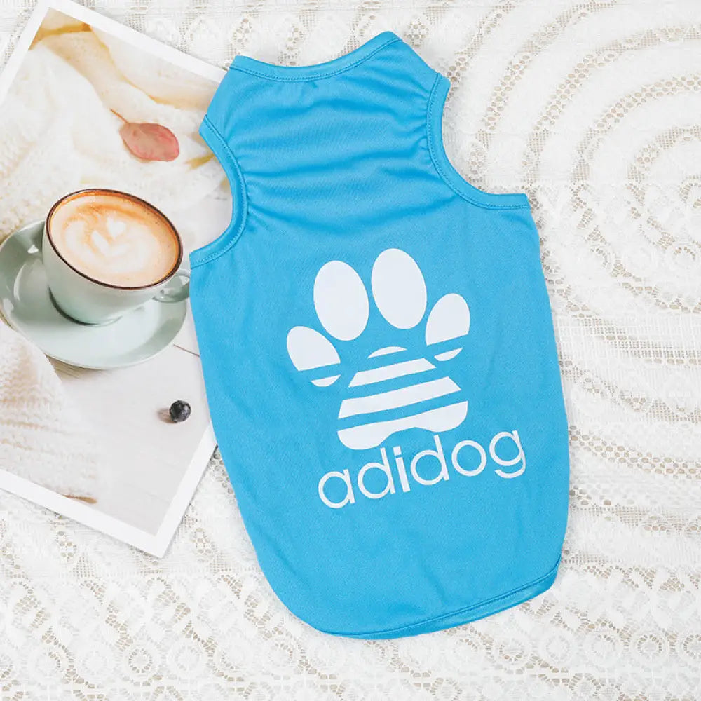 ID618 犬服 ドッグウェア adidog the dog face UVカット 虫よけ 紫外線防止 XS~2XL 熱中症対策 タンクトップ 伸縮性抜群 ノースリーブ 日焼け予防 抜け毛防止 部屋着 パジャマ プレゼント 誕生日