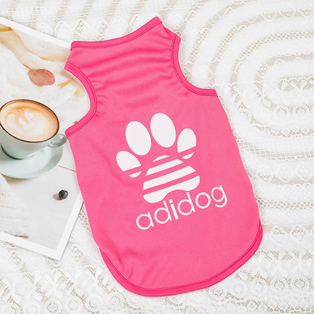 ID618 犬服 ドッグウェア adidog the dog face UVカット 虫よけ 紫外線防止 XS~2XL 熱中症対策 タンクトップ 伸縮性抜群 ノースリーブ 日焼け予防 抜け毛防止 部屋着 パジャマ プレゼント 誕生日