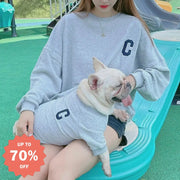 犬服 ペット親子 ペット親子お揃い ペット用品  春秋服 パーカー 長袖 犬服親子 ドッグウェア お出かけに ワンチャン服 中小型犬 ご主人様用 親子服 秋冬服 ペット服 猫服親子 パーカー ペットとお揃い ペットペアルック ボーダー お出かけ お散歩 S～4XL ママフリ ID2265