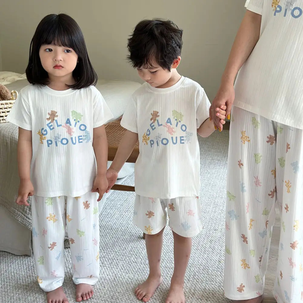 ID772 親子パジャマ キッズ 半袖 男の子 女の子 上下セット 子供パジャマ 半袖パジャマ 子供 子ども こども 子供服 ベビー ベビー＆キッズ＞キッズ