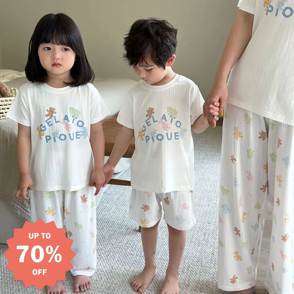 ID772 親子パジャマ キッズ 半袖 男の子 女の子 上下セット 子供パジャマ 半袖パジャマ 子供 子ども こども 子供服 ベビー ベビー＆キッズ＞キッズ