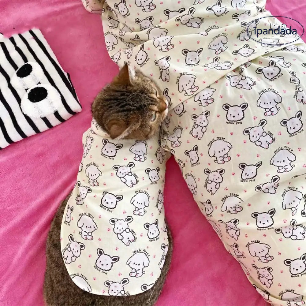 親子パジャマ ペット服 猫 犬 オーナー  綿100% ライン 小型犬 ピンク 半袖 長袖 インスタ風 かわいい おそろい ペア ホームウェア 快適 吸汗 通気性 柔らかい 春 夏 秋 着心地 シンプル おしゃれ ペットウェア オーナーウェア リラックス ルームウェア ペットコーデ キュート デザイン ID2114