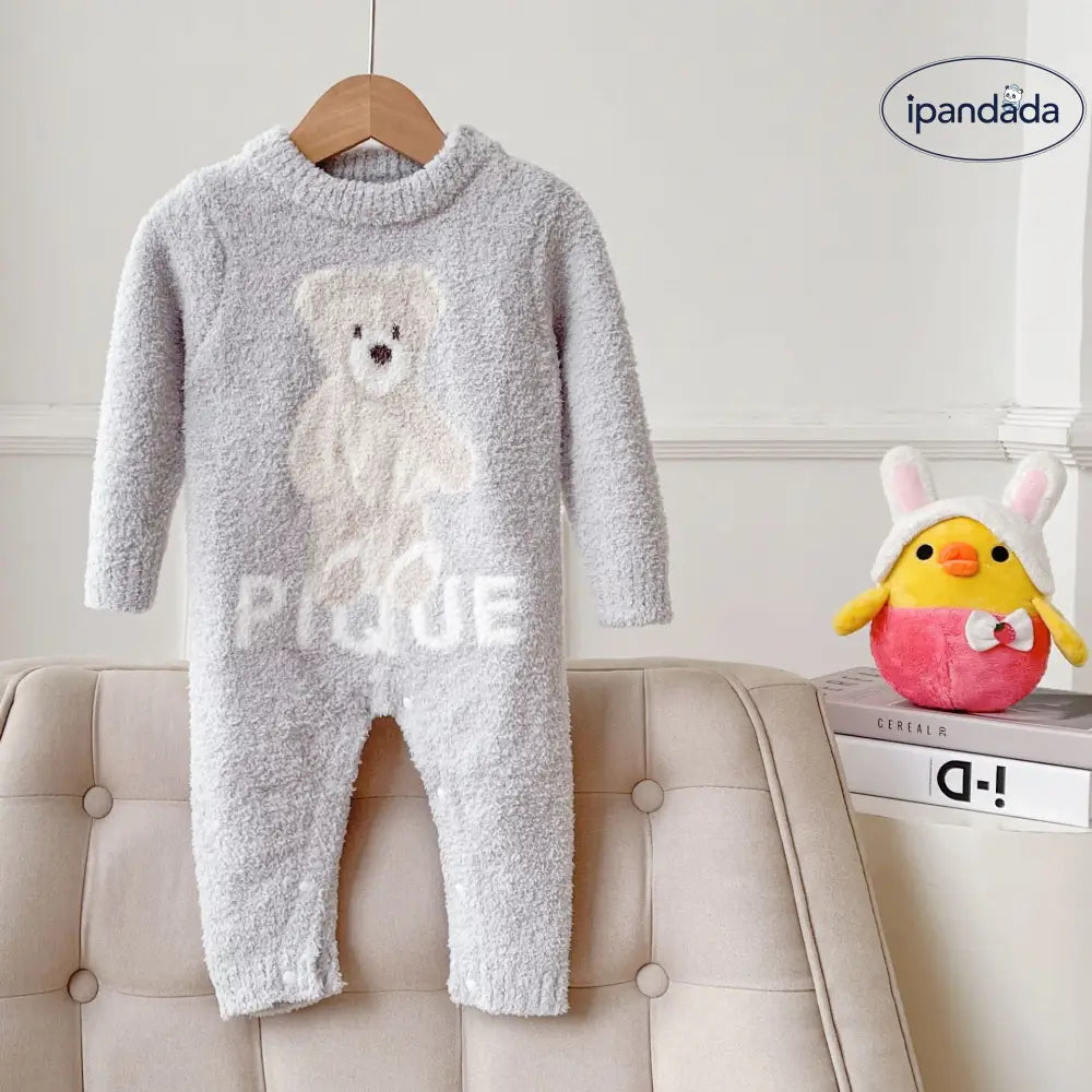 秋冬 保温 新作 かわいい くま ベビー 親子 クロール つなぎ 乳児 服 パジャマ 暖かい 柔らかい 快適 おしゃれ ルームウェア 自宅用 リラックス 着心地 ナチュラル ゆったり ファミリー 新生児 ID2722