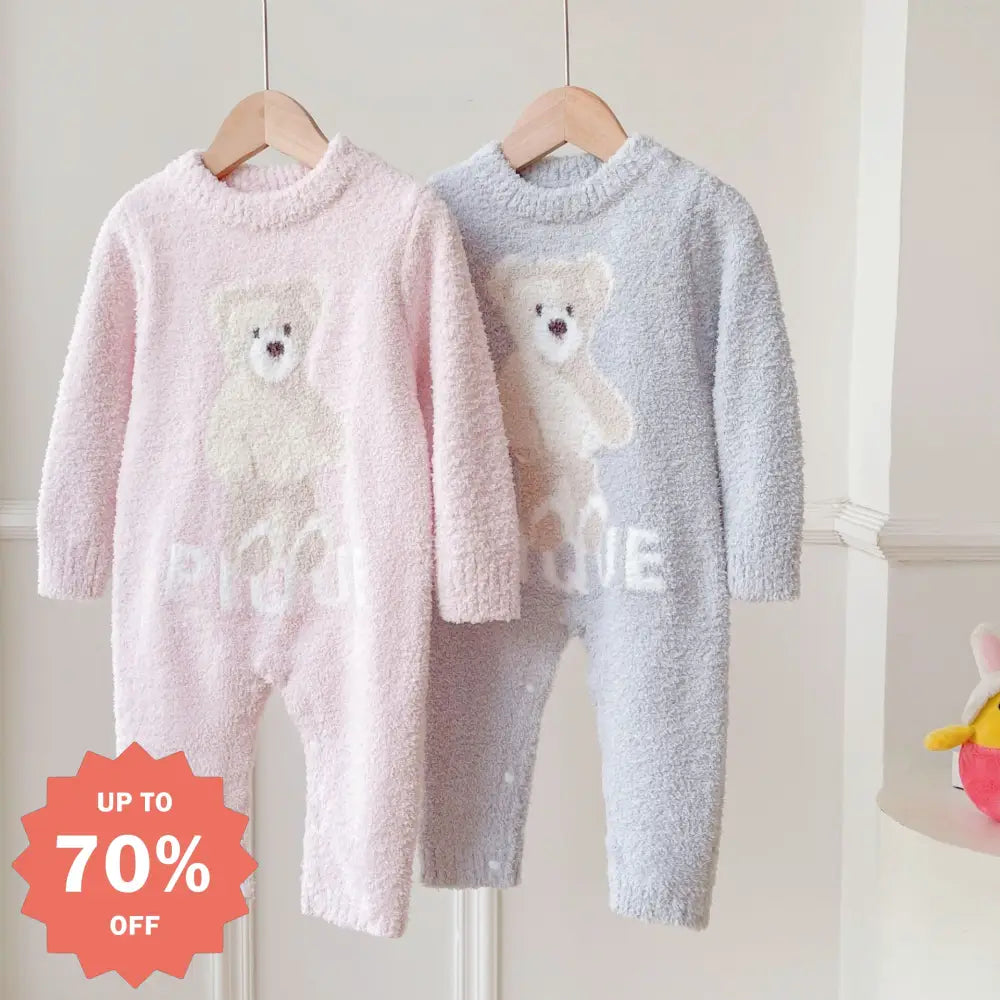 秋冬 保温 新作 かわいい くま ベビー 親子 クロール つなぎ 乳児 服 パジャマ 暖かい 柔らかい 快適 おしゃれ ルームウェア 自宅用 リラックス 着心地 ナチュラル ゆったり ファミリー 新生児 ID2722