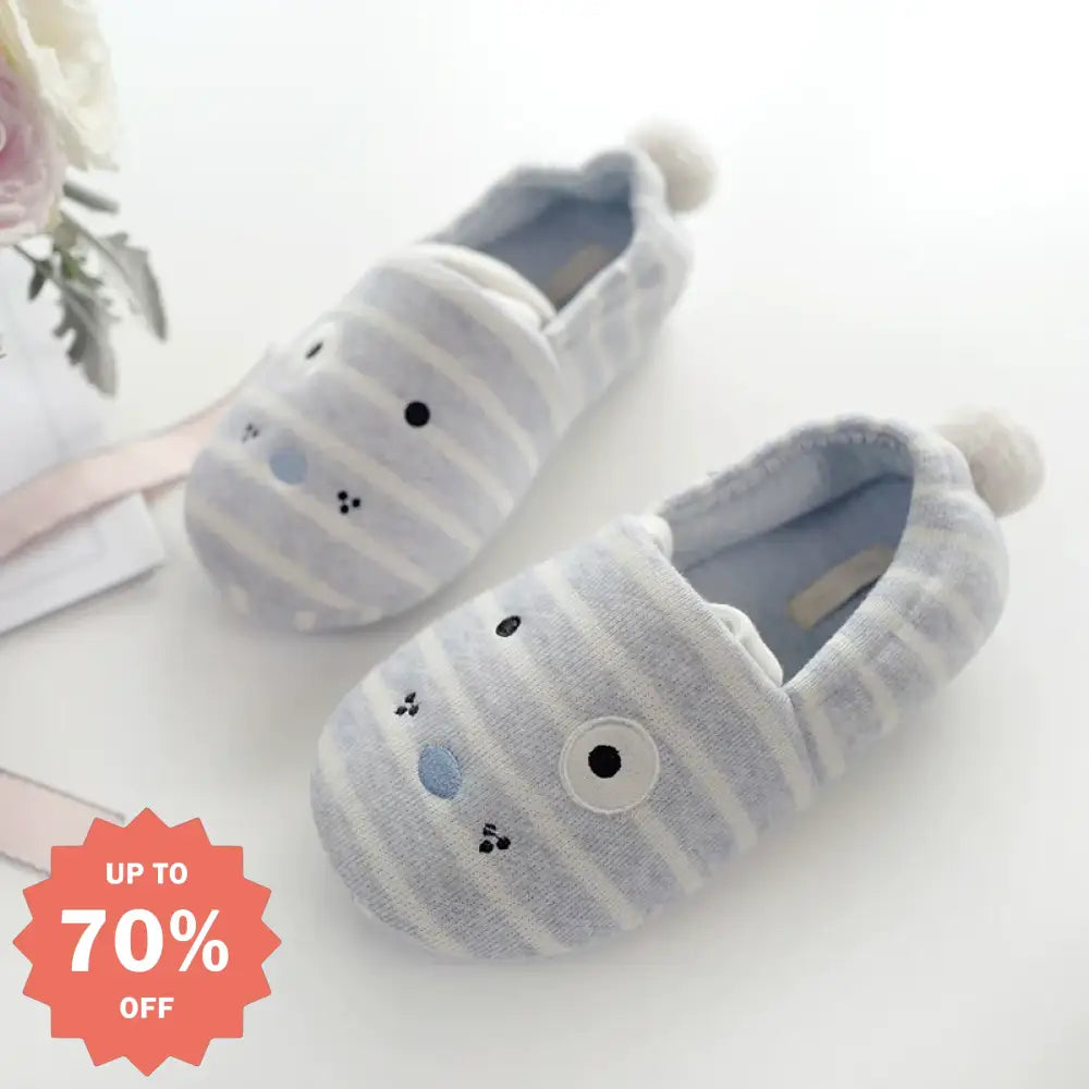 秋冬 韓国風 かわいい 厚手 ファー 保温 コットン スリッパ レディース 室内 ルームシューズ 滑り止め ソフトソール バック付き スリッパ ID2160