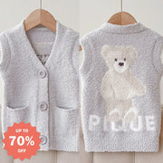 秋冬 厚手 保温 子供用 着る毛布 赤ちゃん 子供 秋 冬 部屋着 パジャマ 可愛い モフモフ 柔らかい 快適 ID3672 ブルー / 80cm ベビー＆キッズ