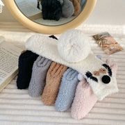 秋冬 厚手 コーラルフリース モフモフ 保温 ナイトソックス フロアソックス カートゥーン アニマル 女性用 ソックス ID2816