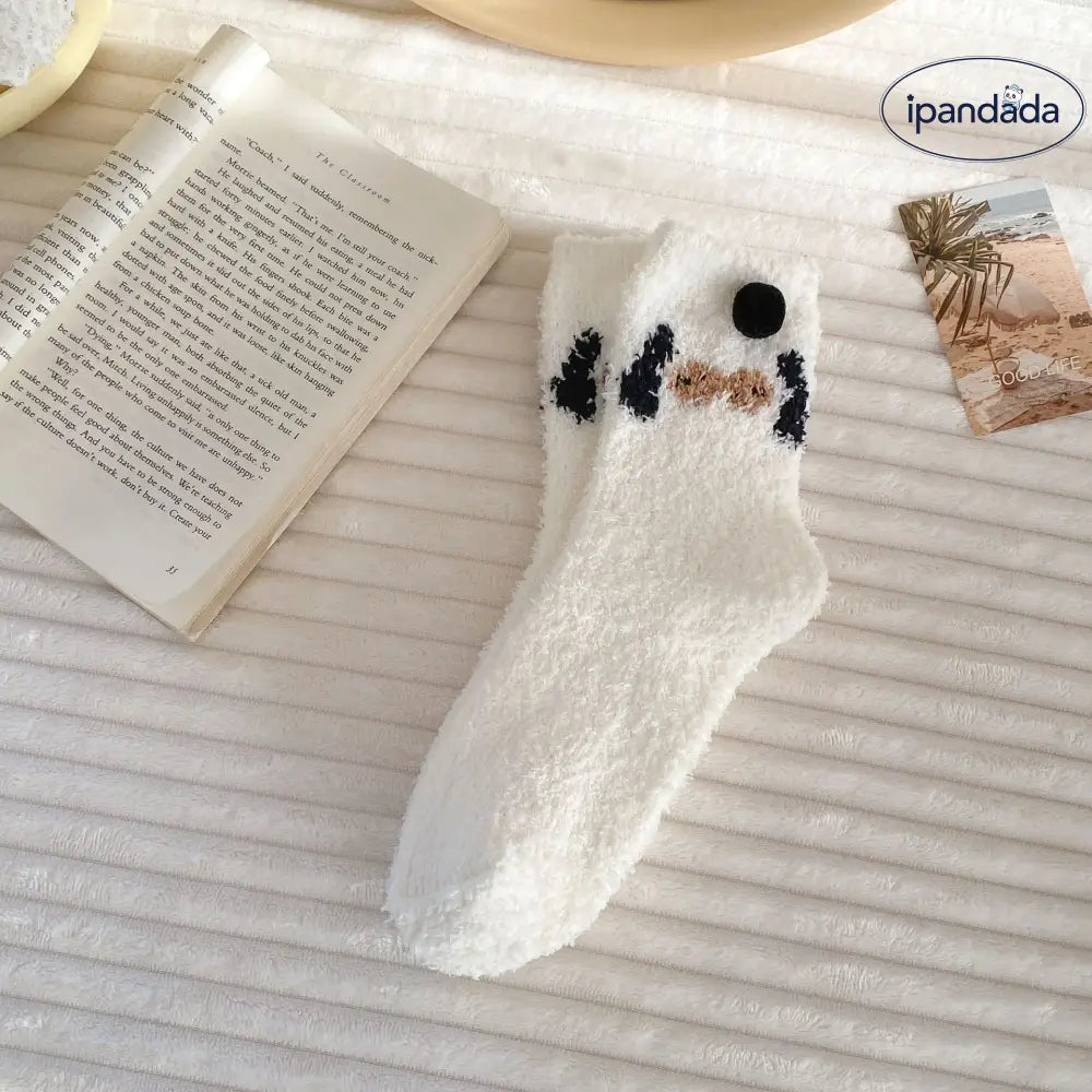 秋冬 厚手 コーラルフリース モフモフ 保温 ナイトソックス フロアソックス カートゥーン アニマル 女性用 ソックス ID2816