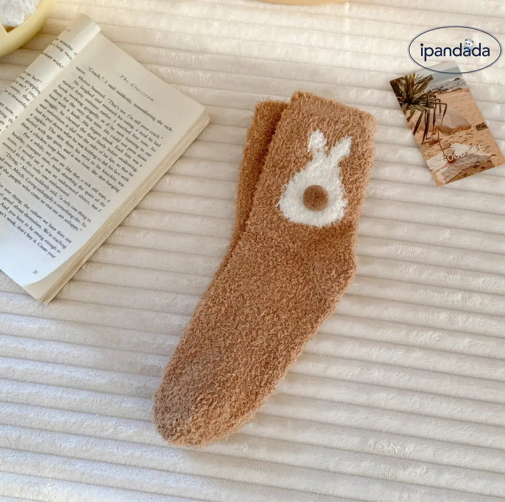 秋冬 厚手 コーラルフリース モフモフ 保温 ナイトソックス フロアソックス カートゥーン アニマル 女性用 ソックス ID2816