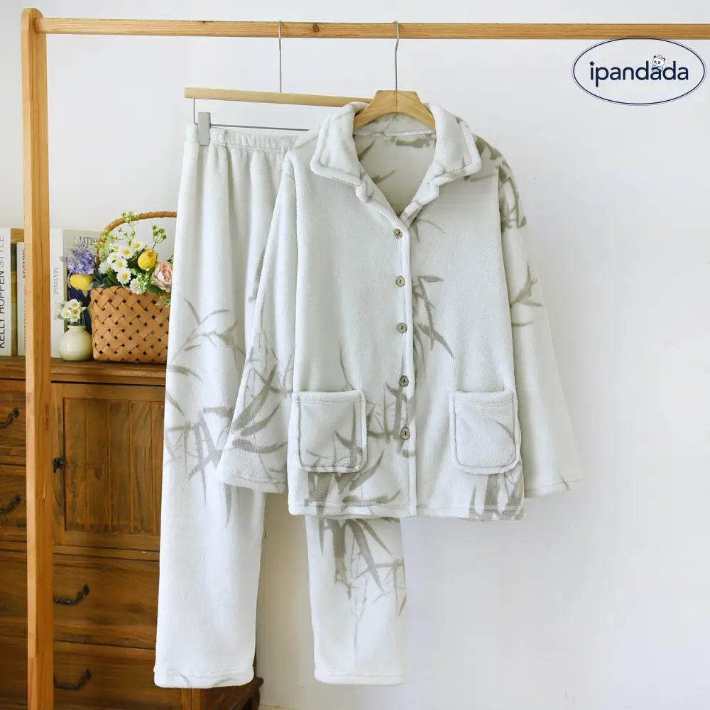 秋冬 カップル パジャマ メンズ 冬 加毛 厚手 サンゴ フリース 保温 ルームウェア セット レディース ID2673