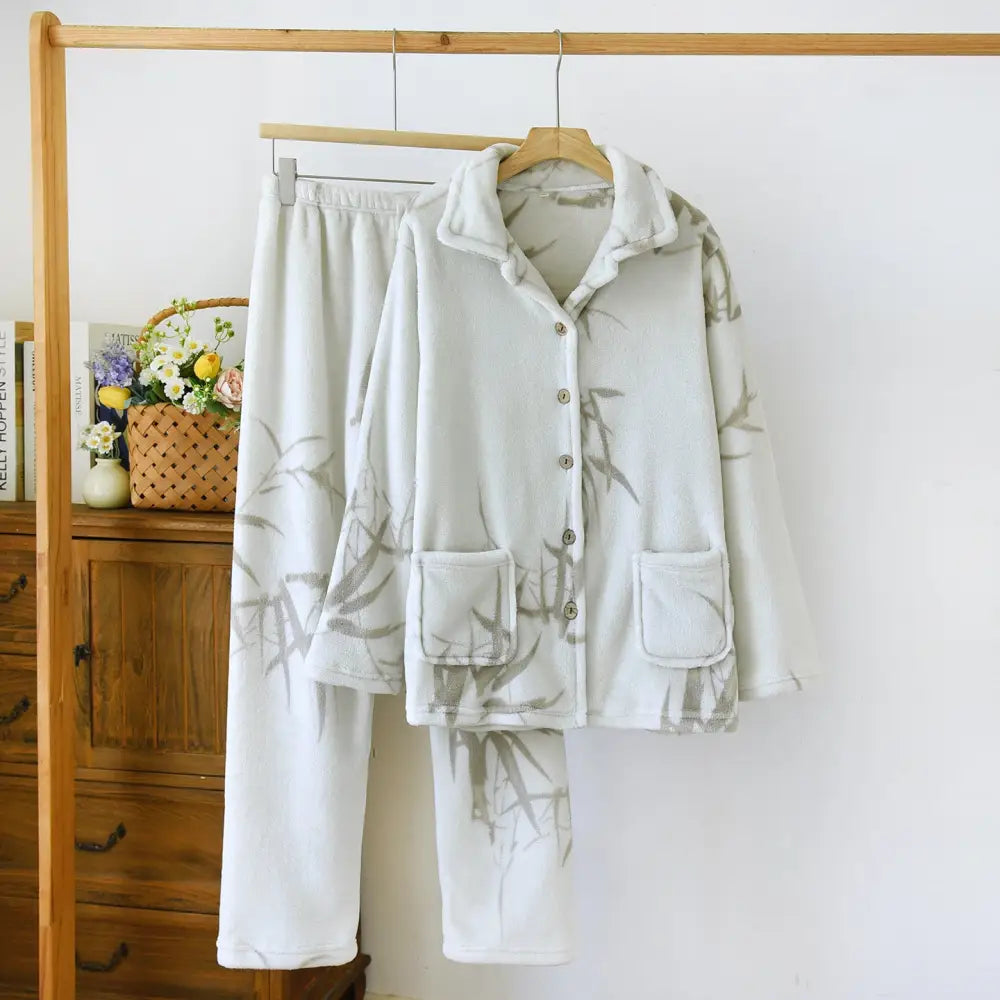 秋冬 カップル パジャマ メンズ 冬 加毛 厚手 サンゴ フリース 保温 ルームウェア セット レディース ID2673 男性 タイプ① / M カップル＞セットアップ