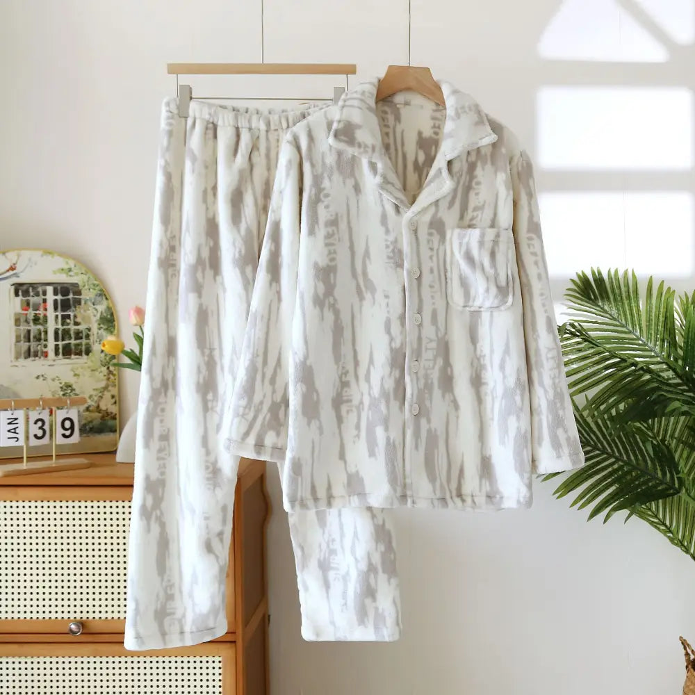 秋冬 カップル パジャマ メンズ 冬 加毛 厚手 サンゴ フリース 保温 ルームウェア セット レディース ID2673 女性 タイプ② / M カップル＞セットアップ