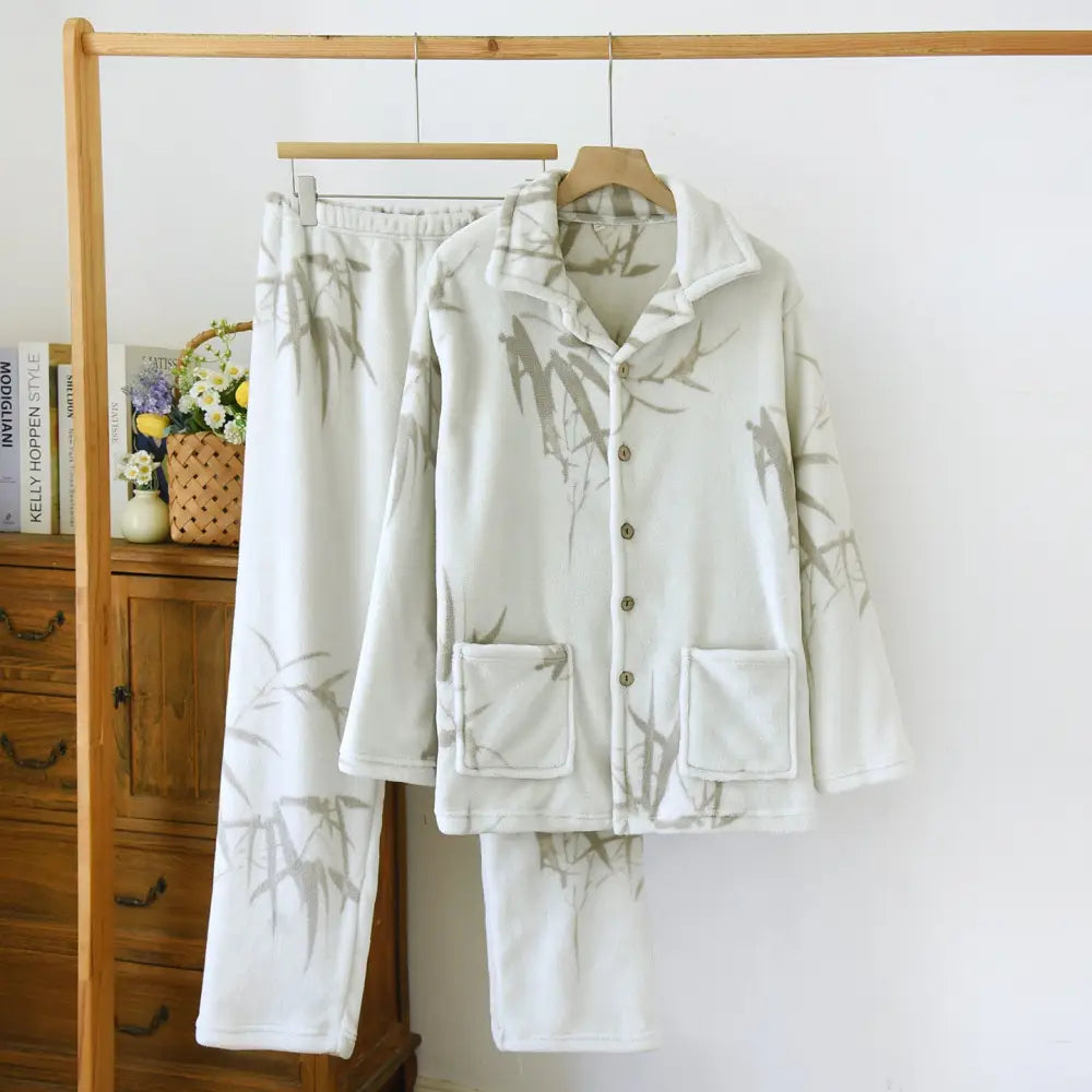 秋冬 カップル パジャマ メンズ 冬 加毛 厚手 サンゴ フリース 保温 ルームウェア セット レディース ID2673 女性 タイプ① / M カップル＞セットアップ