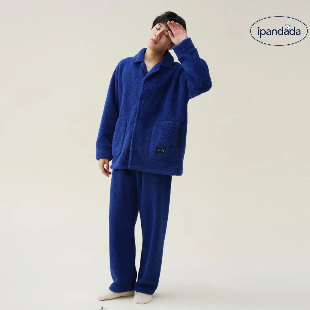 秋冬 パジャマ 女性 フリース カップル 男性 厚手 セット カーディガン 冬 ルームウェア ID2728