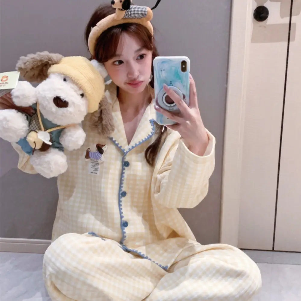 秋冬 パジャマ レディース エアコットン 冬用 保温 2025年 新作 厚手 ルームウェア 春秋 レディース 居家用 セットアップ ID2626 タイプ③ / M