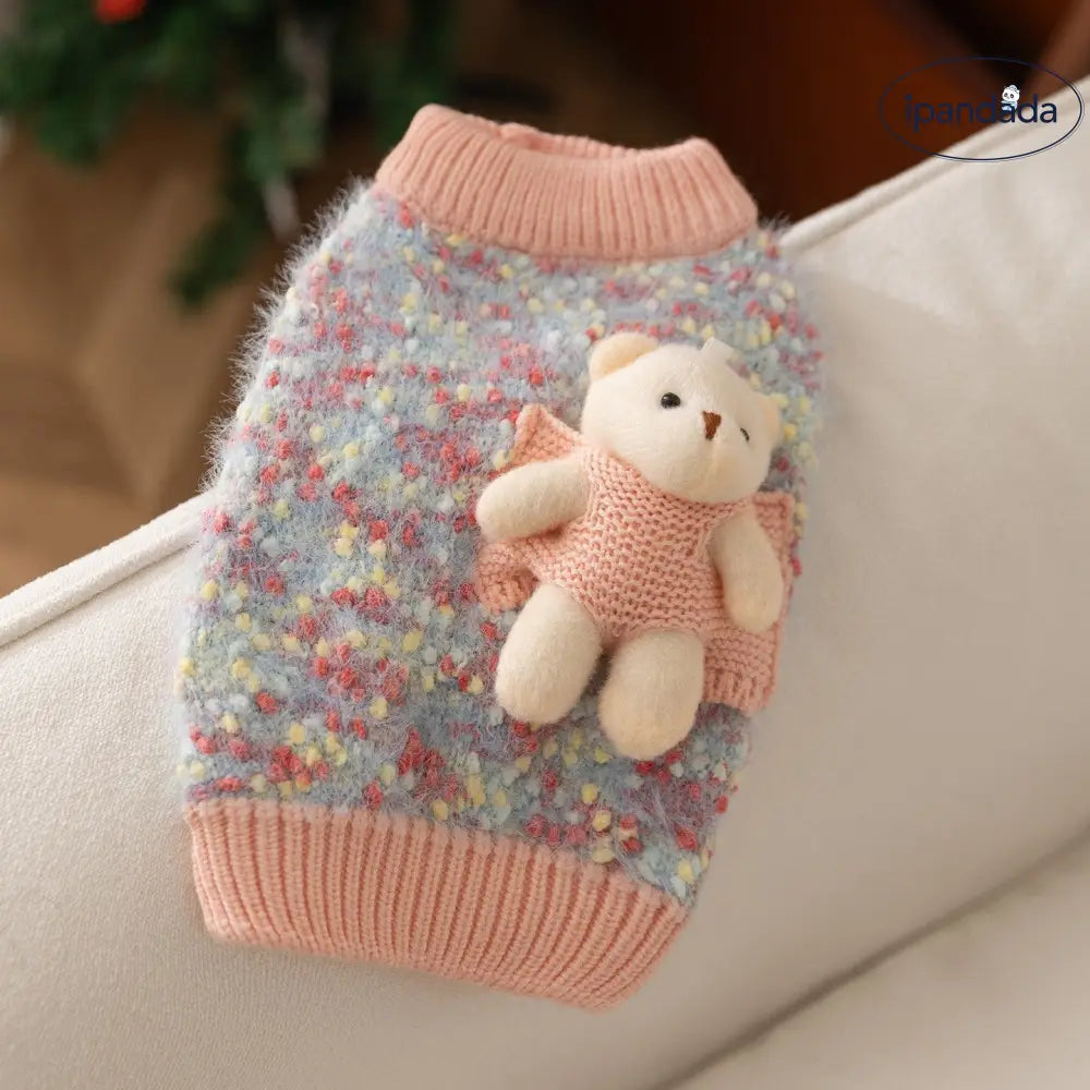 秋冬 ペット 服 保温 小熊 セーター デヴォン レックス キャット ドッグウェア お散歩 かっこいい かわいい ID2738