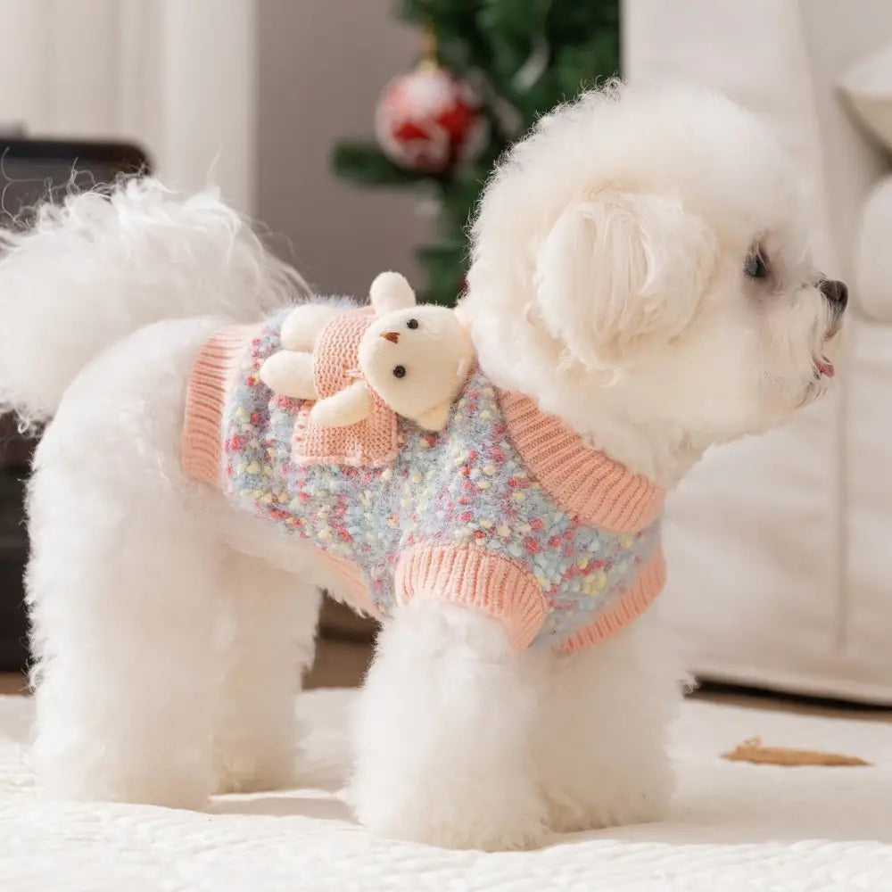 秋冬 ペット 服 保温 小熊 セーター デヴォン レックス キャット ドッグウェア お散歩 かっこいい かわいい ID2738