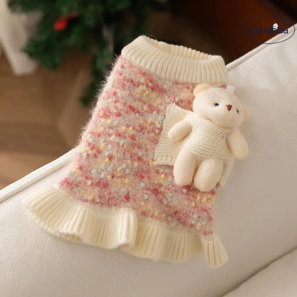 秋冬 ペット 服 保温 小熊 セーター デヴォン レックス キャット ドッグウェア お散歩 かっこいい かわいい ID2738