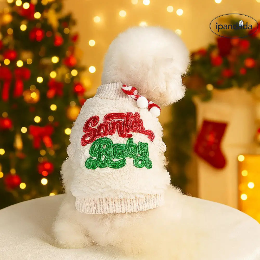 秋冬 ペット かわいい 小犬 小猫 カジュアル ファッション クリスマス ベイビー フリース 服 ID3003