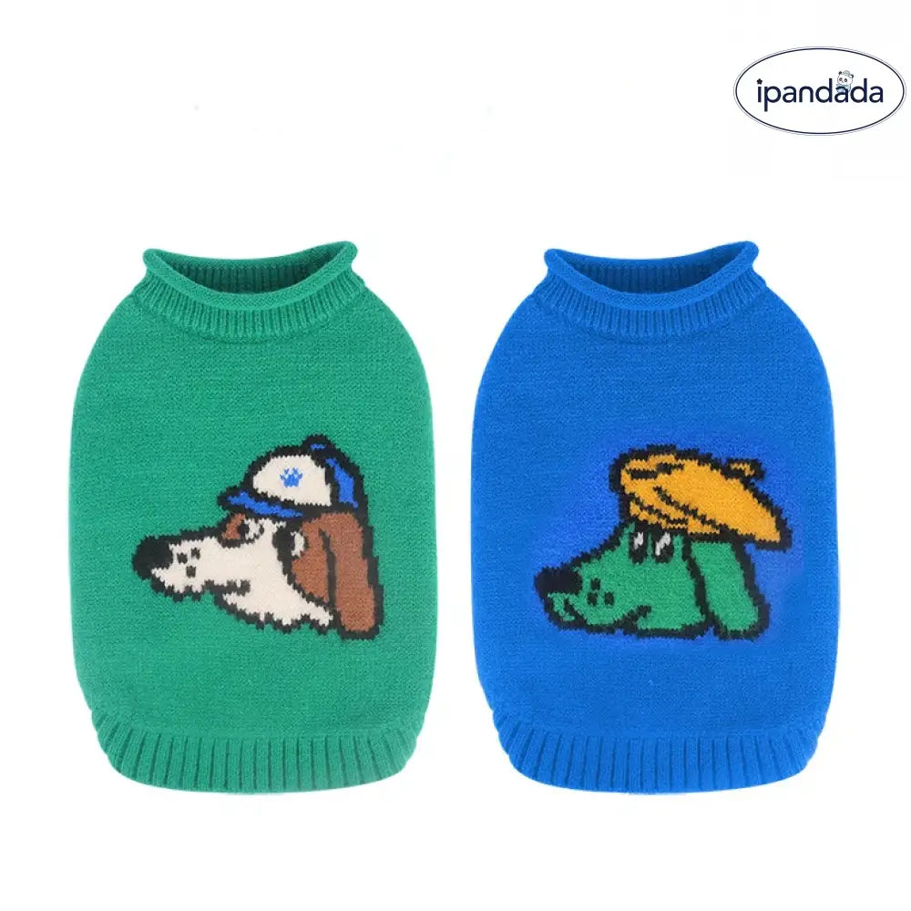 秋冬 ペットウェア テディ ベビーポメラニアン 小型犬 ニットセーター 二足 保温 ペット服 ID3392