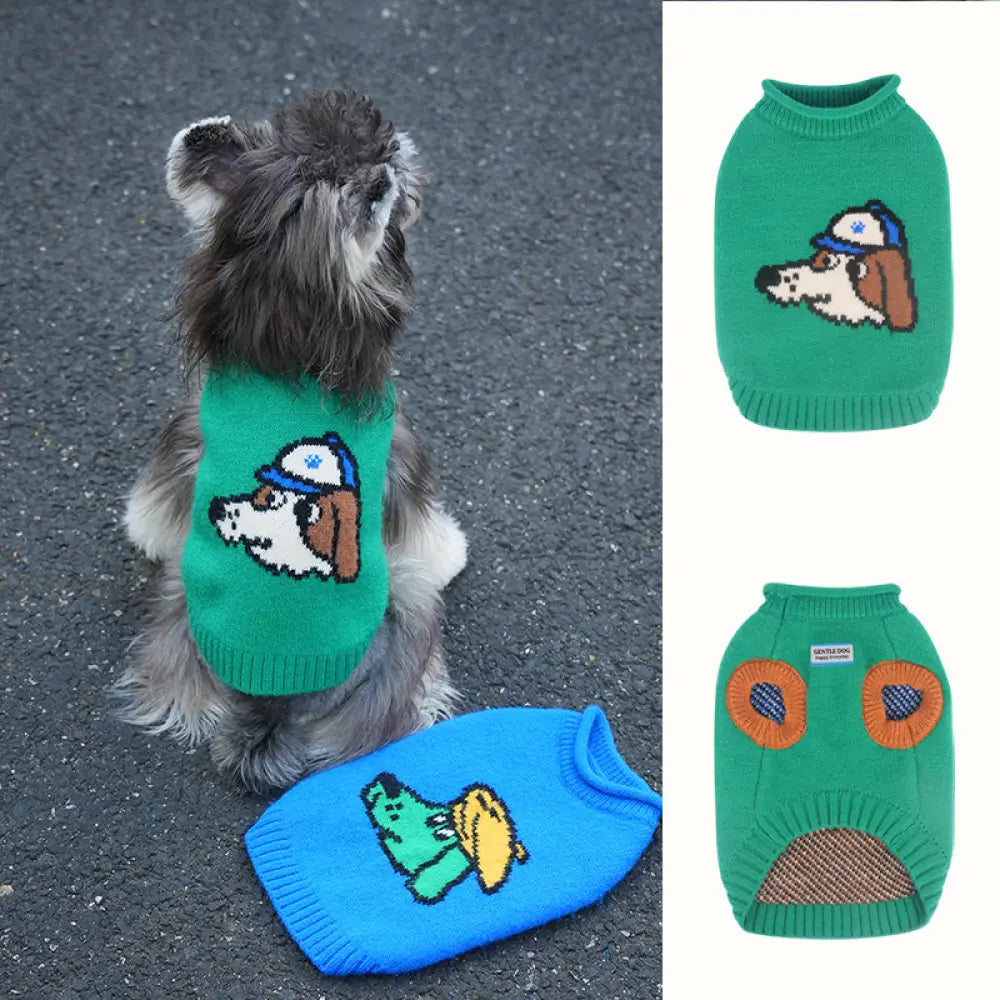 秋冬 ペットウェア テディ ベビーポメラニアン 小型犬 ニットセーター 二足 保温 ペット服 ID3392