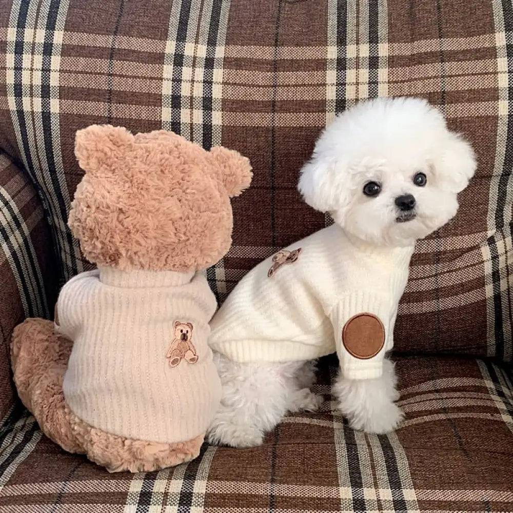 秋冬 ペットウェア テディ ビション フォックス ボストン テリア ヨークシャー プードル 小型犬 ニット インナーシャツ ID2773