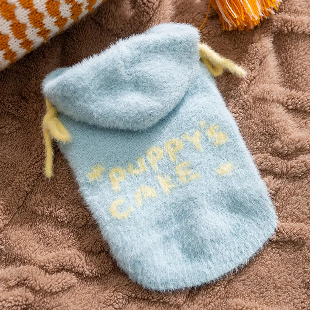 秋冬 犬 服 ペット ウェア フード付き セーター テディ ベア ビション ミニ チワワ 猫 ペット ウェア ID2732 ブルー / XS ペット用品＞ウェア