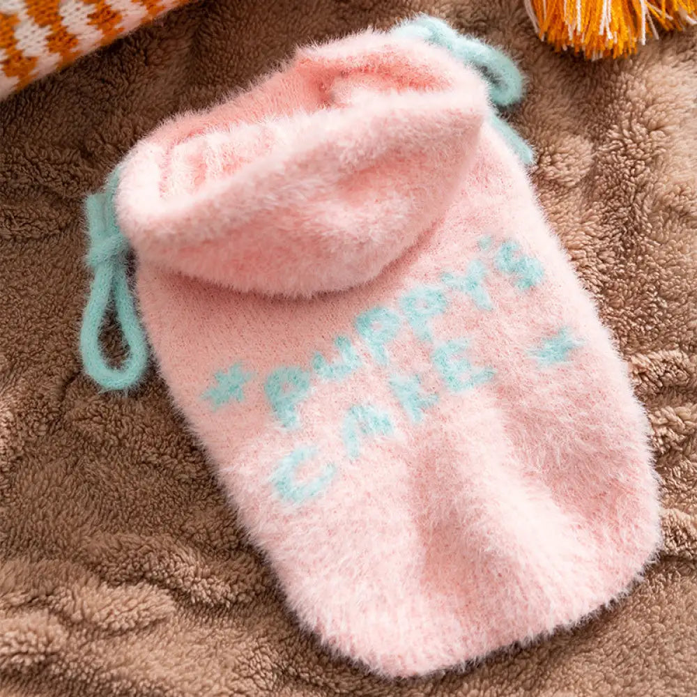 秋冬 犬 服 ペット ウェア フード付き セーター テディ ベア ビション ミニ チワワ 猫 ペット ウェア ID2732 ピンク / XS ペット用品＞ウェア