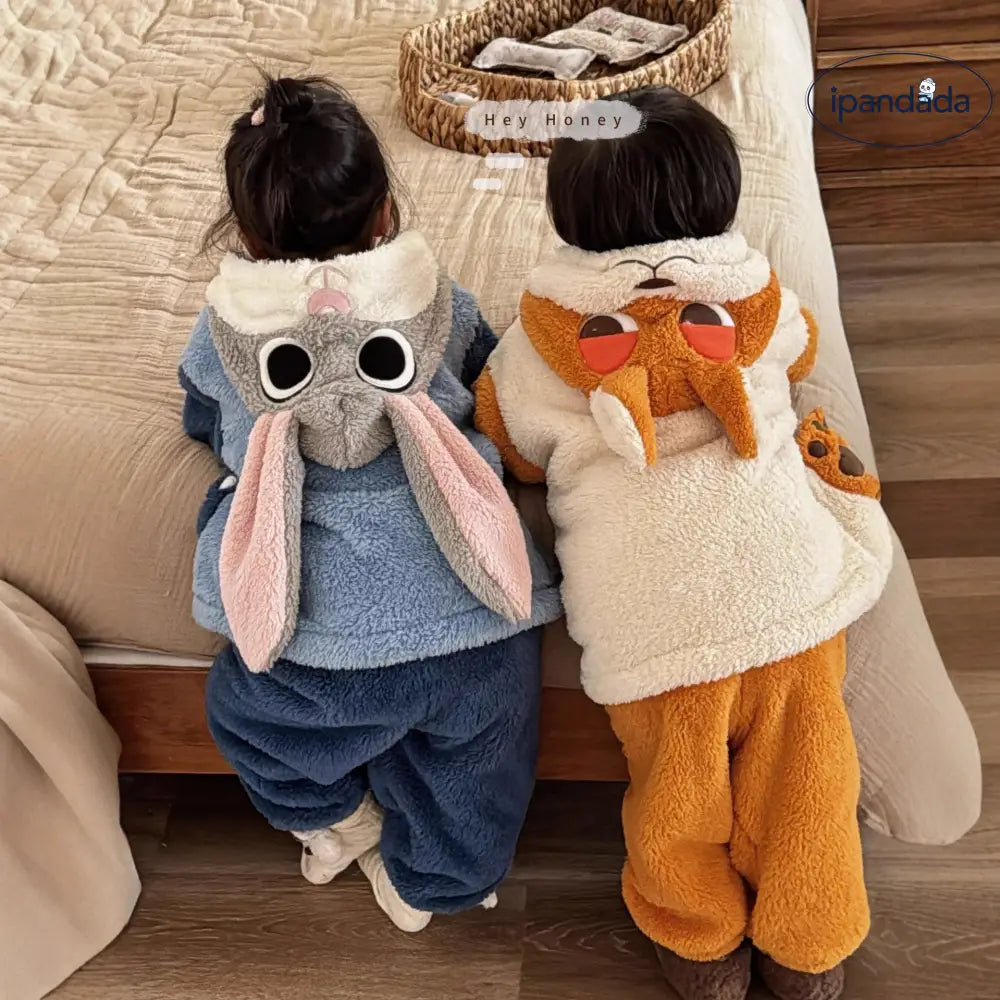 秋冬 ルームウェア セット 幼児 小児用 コーラルフリース パジャマ ベビー 秋冬用 子供用 ID3086