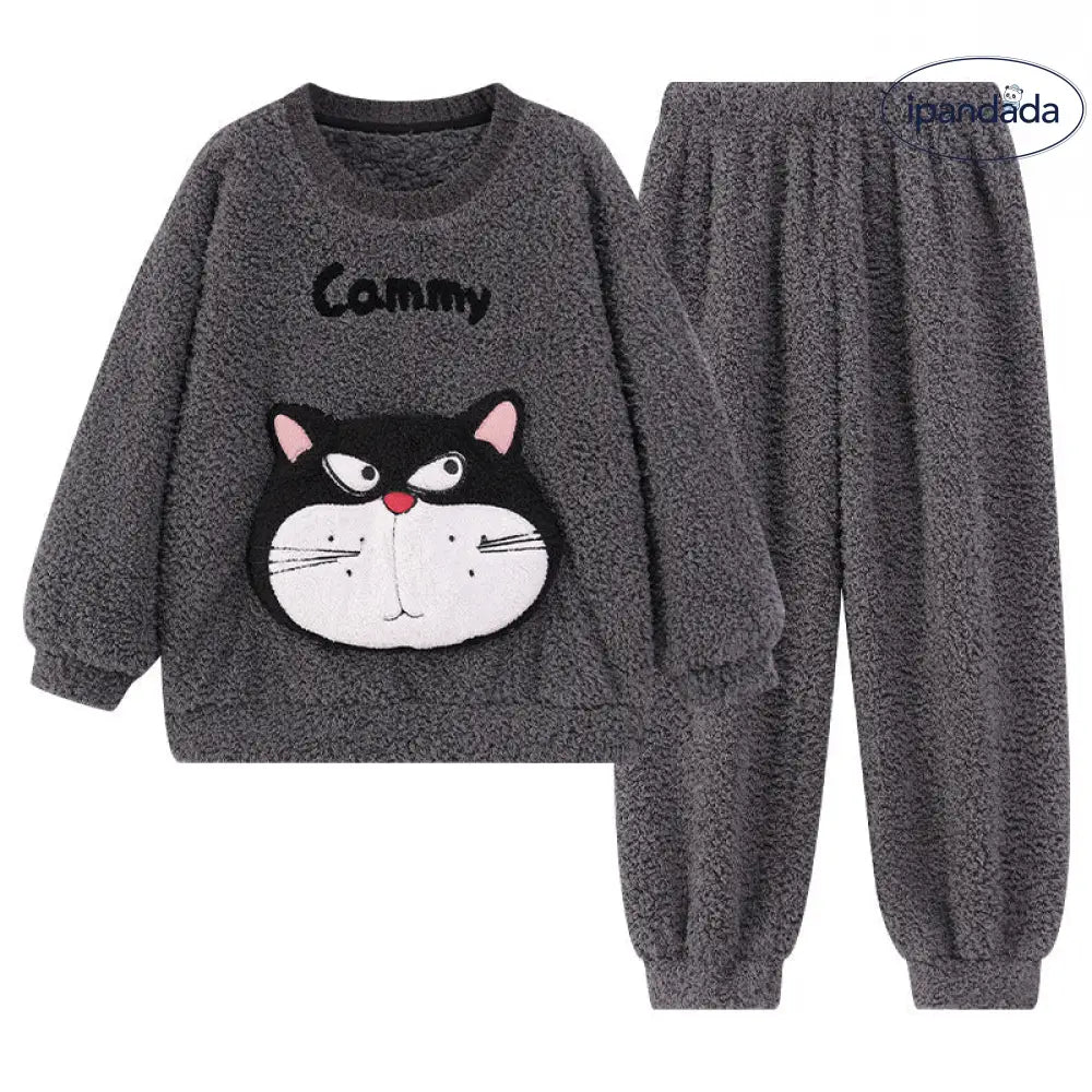 秋冬 珊瑚フリース 子供 パジャマ ダックスフント 家族 3 4人 保温 フランネル 親子 ホームウェア セットアップ 暖かい 柔らかい 快適 おしゃれ ルームウェア 着心地 ナチュラル ゆったり ファミリー ID2836