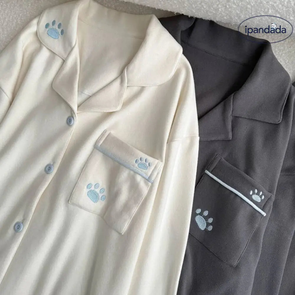 秋冬 シンプル カップル パジャマ スウィート 保温 ホームウェア セット ID4083