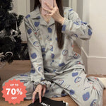 秋冬 シーズン ドラえもん パジャマ レディース 長袖 デロン 発送 ヘアバンド レディース ルームウェア セット カーディガン 学生 ID2906