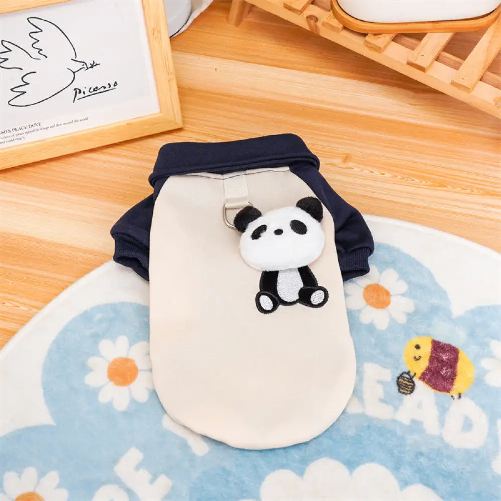 秋冬新作 ペット服 パンダキャラプルオーバー 小型犬用 猫用 ビション トイプードル 暖かい 可愛い ペットウェア ペット ギフト ID3144 アプリコット / XS ペット用品＞ウェア