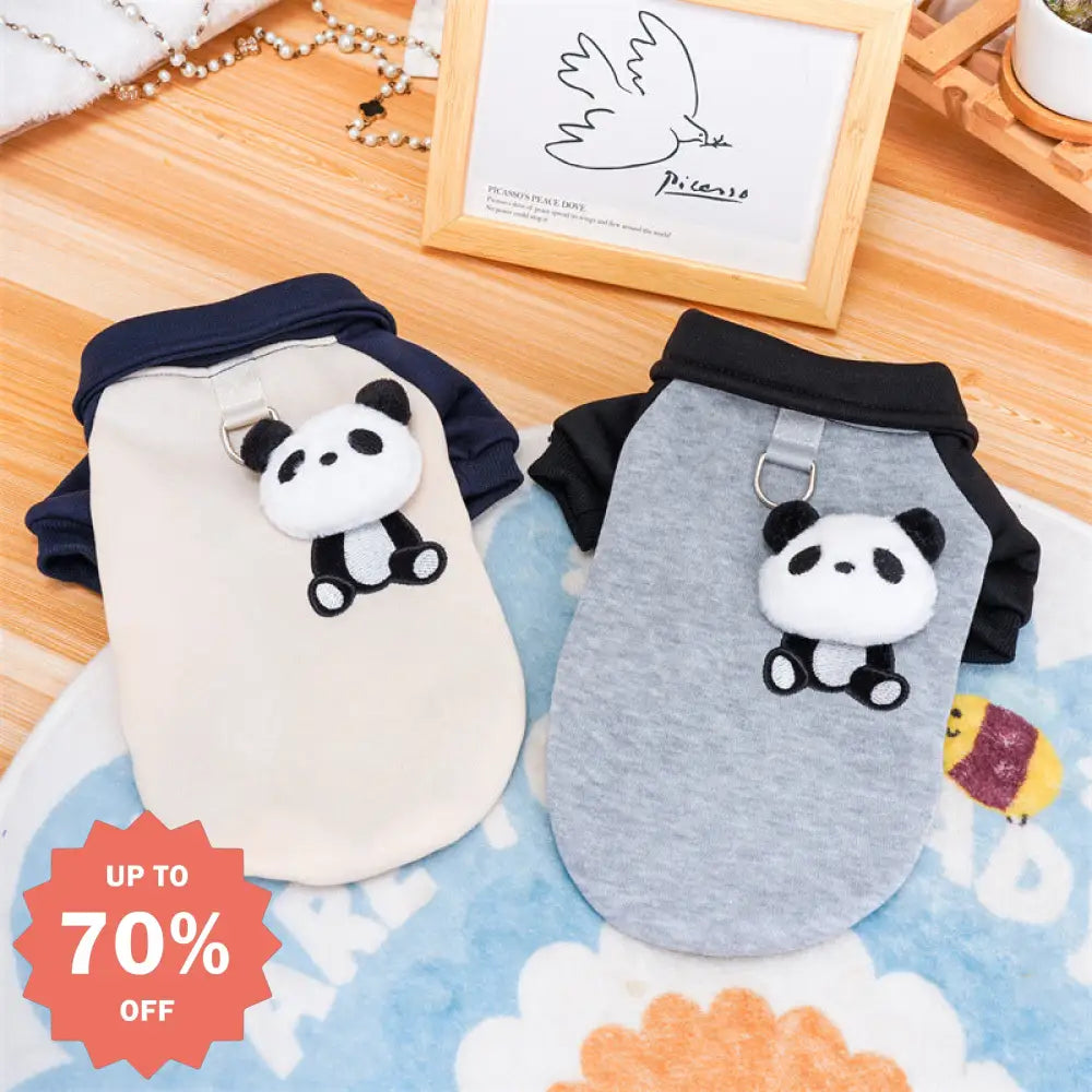 秋冬新作 ペット服 パンダキャラプルオーバー 小型犬用 猫用 ビション トイプードル 暖かい 可愛い ペットウェア ペット ギフト ID3144 ペット用品＞ウェア