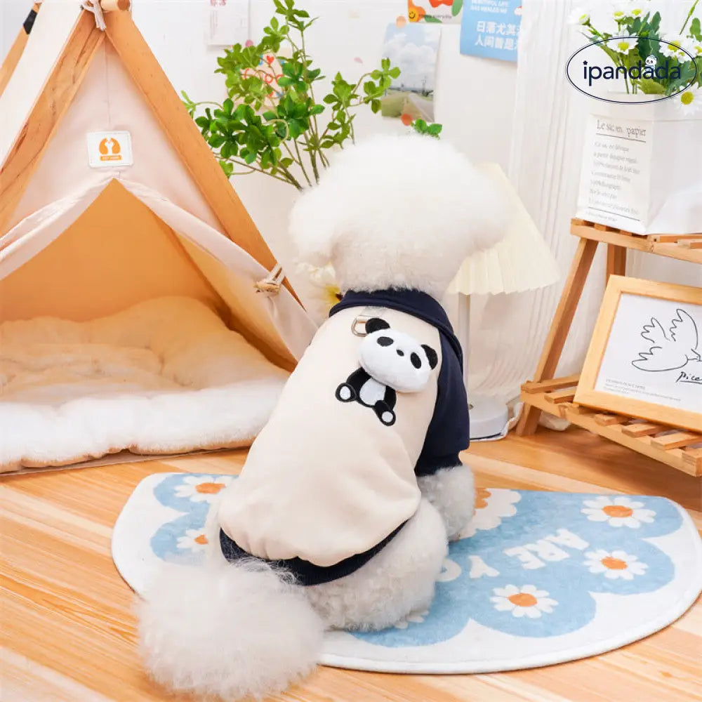 秋冬新作 ペット服 パンダキャラプルオーバー 小型犬用 猫用 ビション トイプードル 暖かい 可愛い ペットウェア ペット ギフト ID3144 ペット用品＞ウェア