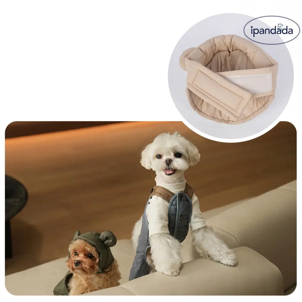 秋冬 新作 ペット 小型犬 オーバーオール タイディ ビション 韓国風 牽引可能 ダウンジャケット ID2431
