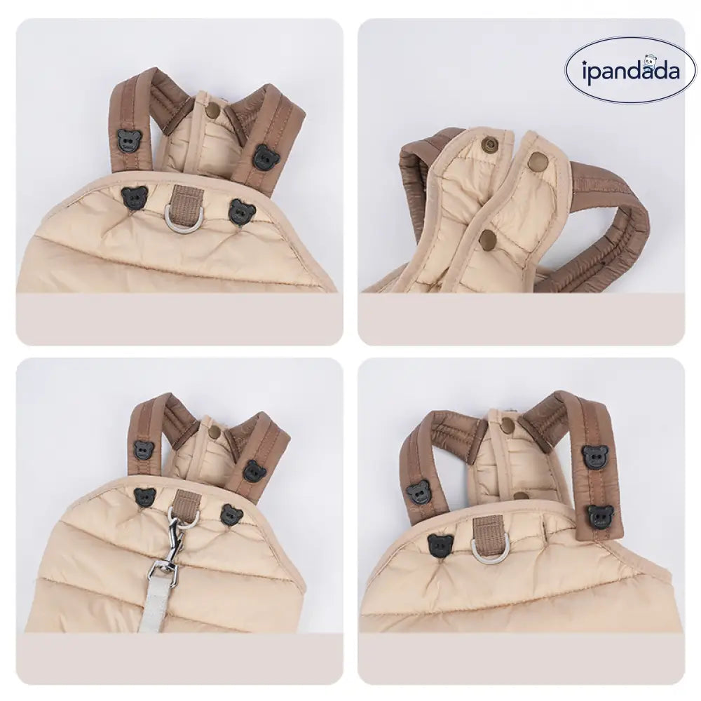 秋冬 新作 ペット 小型犬 オーバーオール タイディ ビション 韓国風 牽引可能 ダウンジャケット ID2431