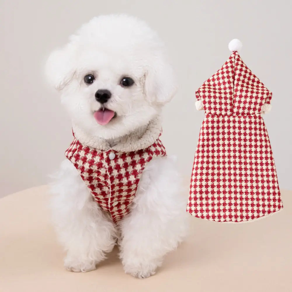 秋冬新作 ペットウェア クリスマスバージョン ベスト 防寒 ジャケット 猫服 テディ お散歩 かっこいい かわいい 犬 クリスマスプレゼント ID3571 写真通り / XS ペット用品＞ウェア