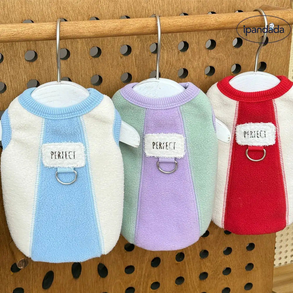 秋冬 新作 牽引可能 フリース ペット服 犬 猫 ダブルフェイス ジャージ ベスト ID2894