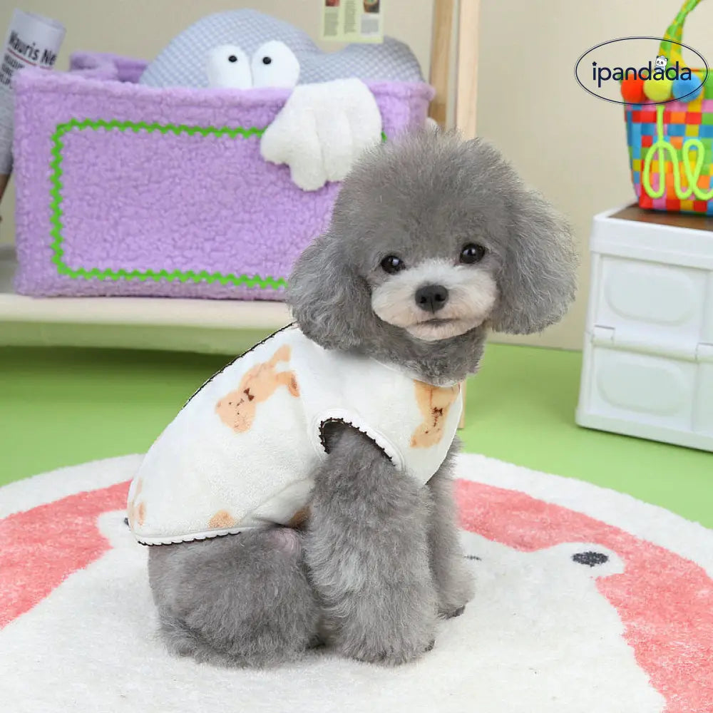 秋冬 新作 犬 服 くま ベア フリース ベスト テディ ビション 可愛い ペット 犬 服 ID2517