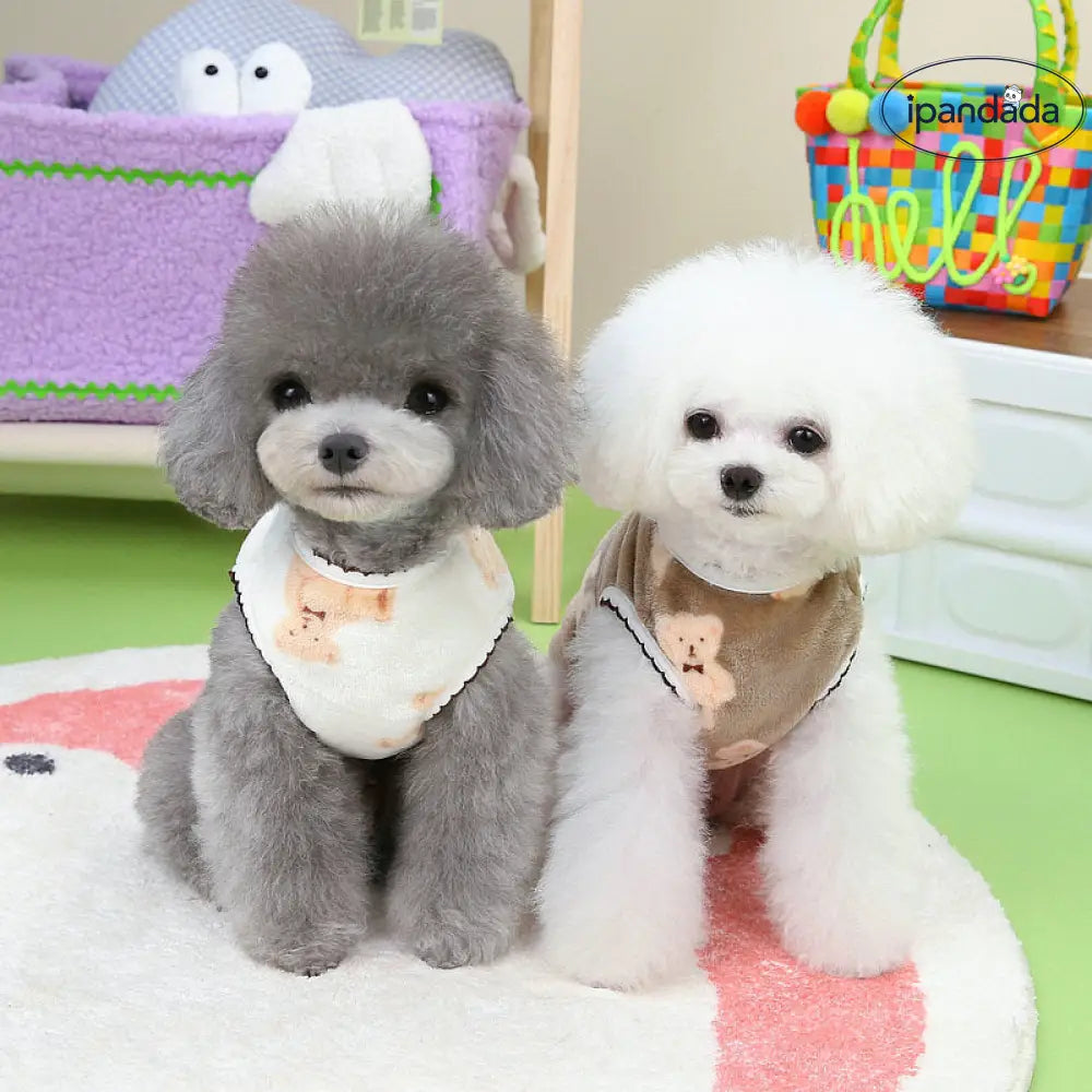 秋冬 新作 犬 服 くま ベア フリース ベスト テディ ビション 可愛い ペット 犬 服 ID2517