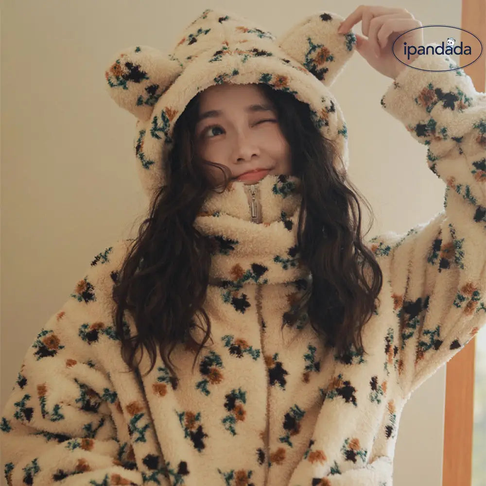 秋冬用 フランネル パジャマ レディース 厚手 コーラルフリース 保温 ルームウェア セットアップ ID3426