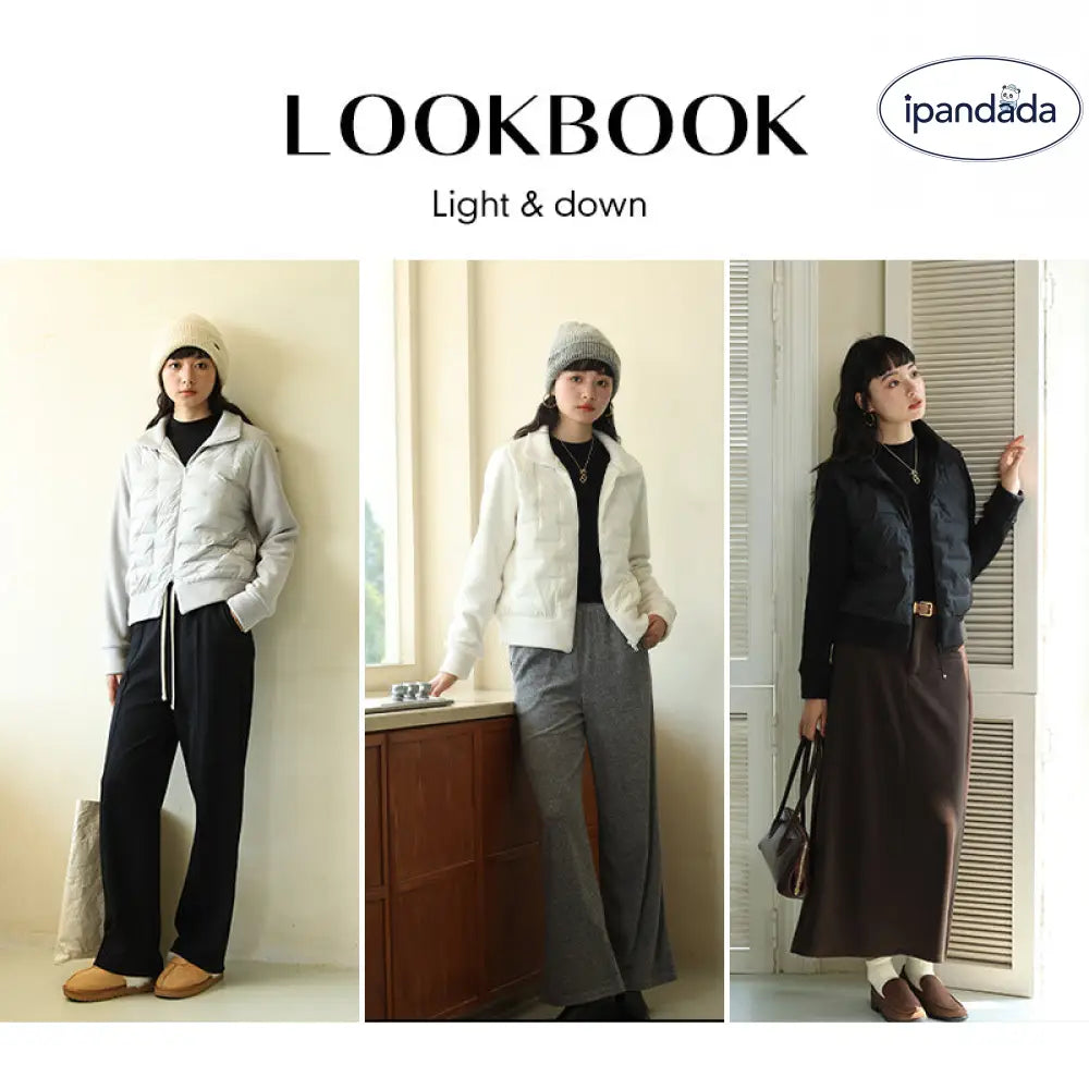 秋冬用 ジッパーカーディガン レディース 新作 無地 保温 ダウンジャケット コーディネート アウター ID3798