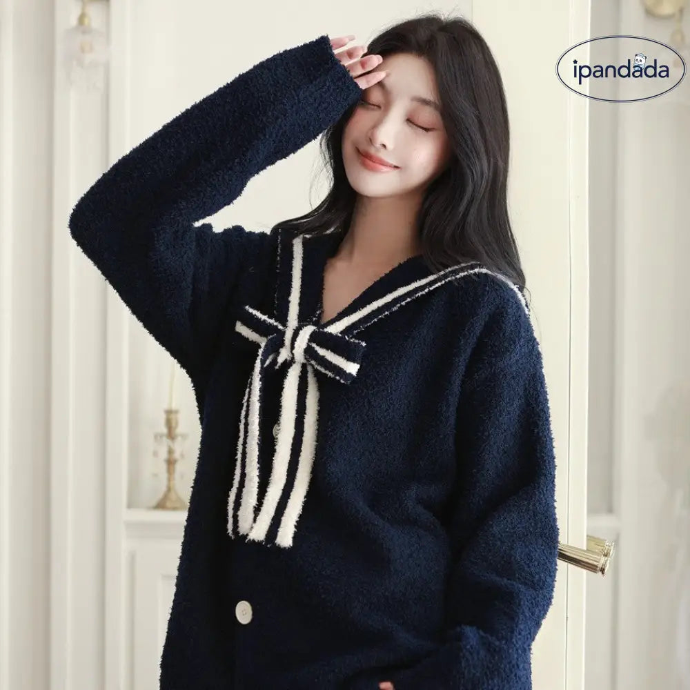 秋冬用 ソフト ふわふわ 保温 快適 パジャマ ナイトウェア かわいい 可愛い 暖かい 女性用 秋冬用 厚手 長袖 長パンツ ルームウェア ID3702 ブラック / フリー レディース＞セットアップ