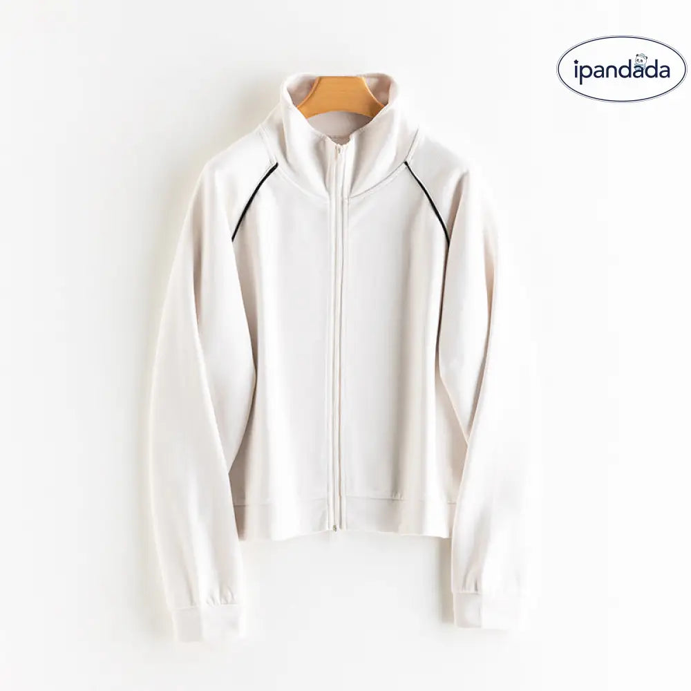 秋冬用 無地 長袖 スウェットシャツ レディース アウター アメリカン ショートカーディガン トップス バイカラーブレンドジャケット ID3796